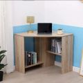 Compact Corner computer table workstation desk and study table for home office use. Customized product. 