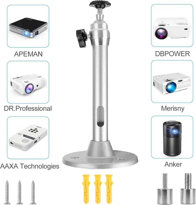 Portable%20Projector%20Bracket%20%20360%C2%B0%20Rotatable%20Ceiling%20Wall%20Mount%20Beamer%20Holder%20Aluminium%20compatable%20for%20HY300%20HY320%20Beam%20Projector%20-%20Image%203