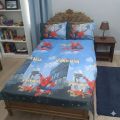 King Size Double  Cotton Bedsheets for Kids Room  Cartoon Printed Bedsheets. 