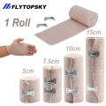 1 Roll Compression Bandage Wrap with Clips,Sports Bandages Tape for Ankle, Wrist, Arm, Leg Sprains First Aid Bandages Measure. 