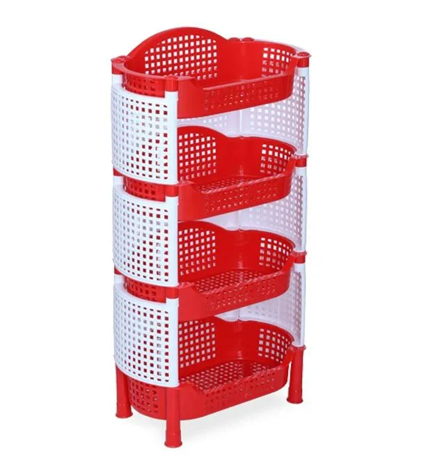 RFL Style Fence Rack -/ 3 Side Cover - 4 Step (Big) - Red & White ...