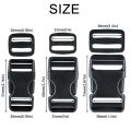 4 Sets Buckles for Straps, Release Buckle Plastic Clip Dual Adjustable, for Luggage Nylon Strap Webbing Outdoor Backpack. 