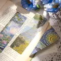 4Style 5pcs/set Hot Stamping PVC Bookmark Romantic Revival High Value Ins Floral Reading Mark Card Exquisite Oil Paintings. 