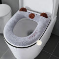 Winter Home Use Plush Toilet Seat Cushion, Zipper Design, Thickened Skin-Friendly, Bathroom Comfortable Toilet Seat Cover. 