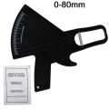 0-80mm Body Fat Measure Tester Analyzer Sebum Caliper Clamp Shaped Ruler Skinfold Test Instrument Measuring Tape.