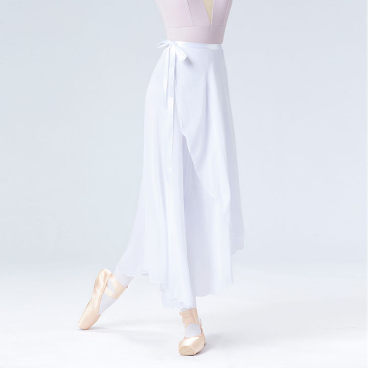 Women%20Long%20Chiffon%20Ballet%20Skirt%20Black%20Dance%20Wrap%20Skirts%20with%20Adjustable%20Tie%20Semi-sheer%20-%20Image%207