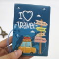 1 Piece I Love Travel 3D PVC Passport Case/Cover Passport Holder/Wallet School Supplies Stuff for Students. 