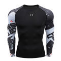 Gym Compression Dry Fit Men's Long Sleeves Fitness T-shirt Spring And Autumn Outdoor Sports Running Tees Sportswear Tops T-shirt. 