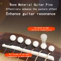 Miwayer 6pcs Guitar Bone Bridge Pins Bovine bone String Nails for 6 & 12 String Acoustic Guitar  Fixed String Nails. 