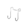 201 Stainless Steel Hook Free Punching Double S-Shape Hook Kitchen Bathroom Cabinet Door Back Type Coat Towel Storage Hanger. 