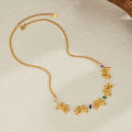 Kissmoon Trendy Charms Butterfly With Colorful Stone Stainless Steel Necklace for Women Brithday Party Necklace Jewelry. 