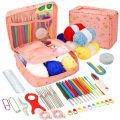 Crochet Kit Beginners Crochet Hook Set with Crochet Yarn,Portable Crochet Set Crochet Hooks Travel Knitting Crochet Supplies. 