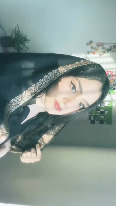 Black 4 Side Kingri Jacquard Pashmina Shawl For Women