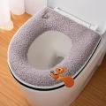 2pc/set Of Warm Toilet Seat Covers, Including Toilet Seat Cover And Toilet Lid Cover, Warm Soft Washable Closestool Seat Cushion.