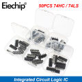 50PCS Integrated Circuit Logic IC 74HC/ 74LS DIP-14  5 values  IC Chip Assortment Box Kit Electronic Component. 