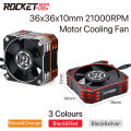 Rocket 35mm Metal Motor Cooling Fan 8.5V/21000RPM Heat Dissipation Cooling Fan for 1/10 1/12 1/8 RC Car Sensored Brushless Motor.