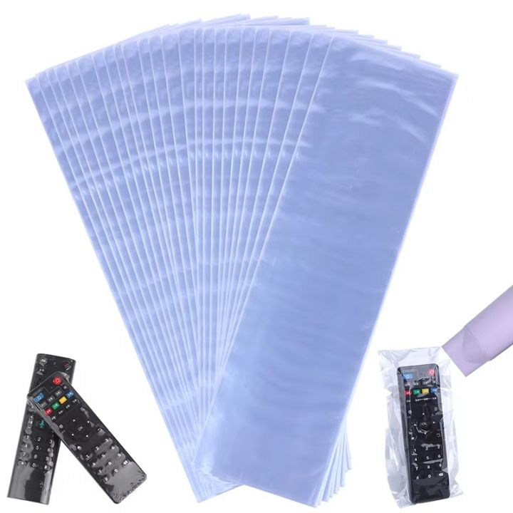 30-150pcs transparent shrink film bag anti-dust protective case cover for TV air conditioner remote control shrink plastic