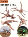3PCS ﻿Natural-Look Driftwood Set for Aquariums – Vibrant Fish Tank Landscaping, Durable & Fish-Safe Decor. 