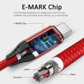USB C to USB C Cable,[3A,60W Fast Charging] [2Pack,6.6Ft] Capshi USB Type-C to Type C Charger Braided Cord Compatible Samsung Galaxy S20 S20+ S20 Ultra Note 10 Plus A80,Google Pixel 3 2 XL, iPad Pro. 