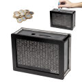 USD Black Reusable Piggy Bank With Money Goal Counter Piggy Bank DIY Saving Money Box For Helps The Habit Of Saving.