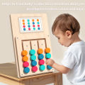 Montessori Wooden Color Matching Puzzles Logic Game - Early Education Busy Board Toy for Kids Baby Color Cognition Learning. 