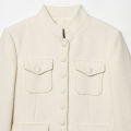 Nlzgmsj 2026 Spring Women New Fashion Long Sleeves Button With Pocket Decoration Blazer Women Elegant Hight Street Top.