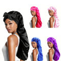 Long Bonnet Satin Hair Silk Bonnet for Sleeping Women Silky Bonnets for Women with Tie Band Sleep Cap for Braids Curly Hair. 