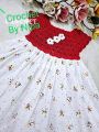 Crochet baby girls Dress made with cotton fabric. 
