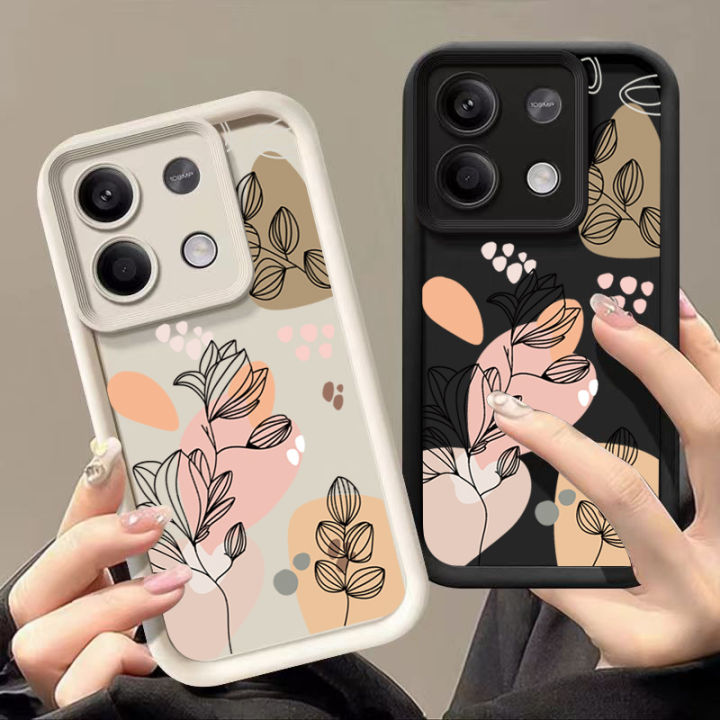 Phone Case for Xiaomi Redmi Note 13 4G 11 10 13 Pro Plus 5G 10S 11S 12S Redmi 12 12C 13C 4G Abstract Plants Flower Pattern Cover