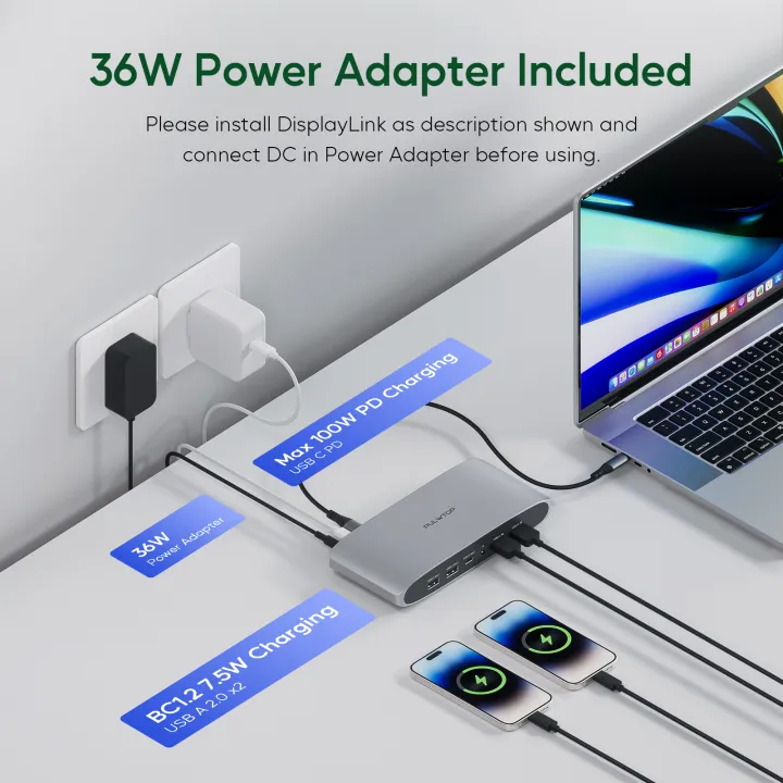 PULWTOP%2014%20IN%201%20USB%20C%20Displaylink%20Docking%20Station%20with%202%20HDMI4K@60Hz,%202%20Display%20Port,%20PD,%20USB%20C%20Data,%204%20USBA,%20Ethernet,%20Audio%20-%20Image%205