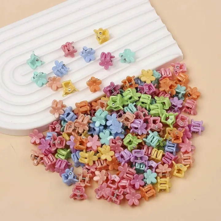 50Pcs%20Girls%20Cartoon%20Hair%20Clips%20Cute%20Small%20Claw%20Clips%20Flower%20Star%20Design%20Children's%20Fashion%20Hair%20Accessories%20Sweet%20Hairpin%20-%20Image%204