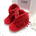 Spring and Autumn Winter New Baby Boots Tassel Boots Fashion Soft soled Women's Baby Shoes Sneakers 0-1 Year Old Zipper Style. 