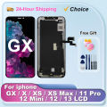 OLED GX LCD Display True Tone For iPhone X XS XR 11 11Pro 12ProMax 12Mini 13 Touch Screen Digitizer Replacement Assembly. 