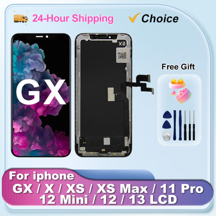 OLED GX LCD Display True Tone For iPhone X XS XR 11 11Pro 12ProMax 12Mini 13 Touch Screen Digitizer Replacement Assembly