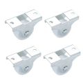 4/10/20Pcs 1Inch Caster White Rail Fixed Casters Small One-Way Wheel Strong Plastic Wheel Hardware Accessories Furniture Casters. 