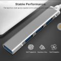 USB Hub Port Splitter: USB Port Expander - USB 3.0 Hub USB Dongle Multiport for Laptop PC Dell HP (4-Port). 