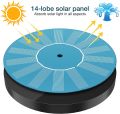 1.5W Solar Fountain Pump, with 6 nozzles Solar Bird Bath Fountain, Water Pump Floating Fountains Suitable for Ponds. 