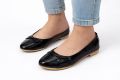 Girls Patent Bow Flat Shoes. 