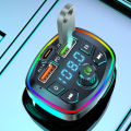 Bluetooth 5.0 Fm Transmitter Car Mp3 Player Wireless Hands-Free Audio Receiver Car Radio Dual USB Fast Charger. 