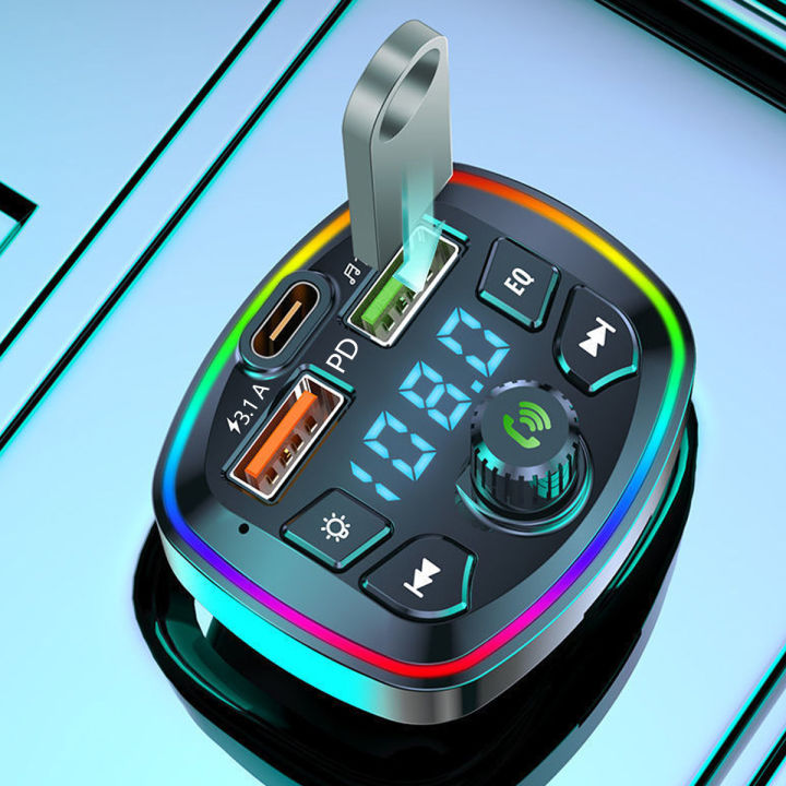 Bluetooth%205.0%20Fm%20Transmitter%20Car%20Mp3%20Player%20Wireless%20Hands-Free%20Audio%20Receiver%20Car%20Radio%20Dual%20USB%20Fast%20Charger%20-%20Image%204