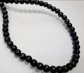 100pcs 6mm black glass beads. 