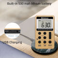 Retekess V112 Radio Mini Pocket Radio Receiver Portable Radios AM FM Rechargeble Sleep Time Earphone For Walkman Go Hiking. 
