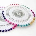 Hijab Pins Wheels 40 pieces Per Pack Pack of  12 colorful Pearl Head Pins Shawl Hijab Pins Scarf Pins Naqab pins. 