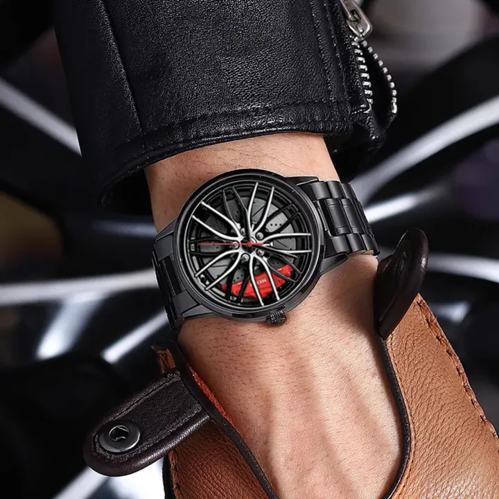 Car%20Watches%20For%20Men,Waterproof%20Stainless%20Steel%20Quartz%20Wrist%20Watch%20Sports%20Men%E2%80%99s%20Watches%20With%20Car%20Wheel%20Rim%20Hub%20Design%20-%20Image%202