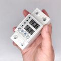 63A 230V adjustable over voltage Under voltage reclosing protector relay limit over current protection dual digital display.