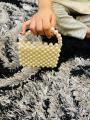 Hand Made Pearls Purse For Kids. 