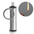 Outdoor Windproof Match Striker Lighter with Keychain. 