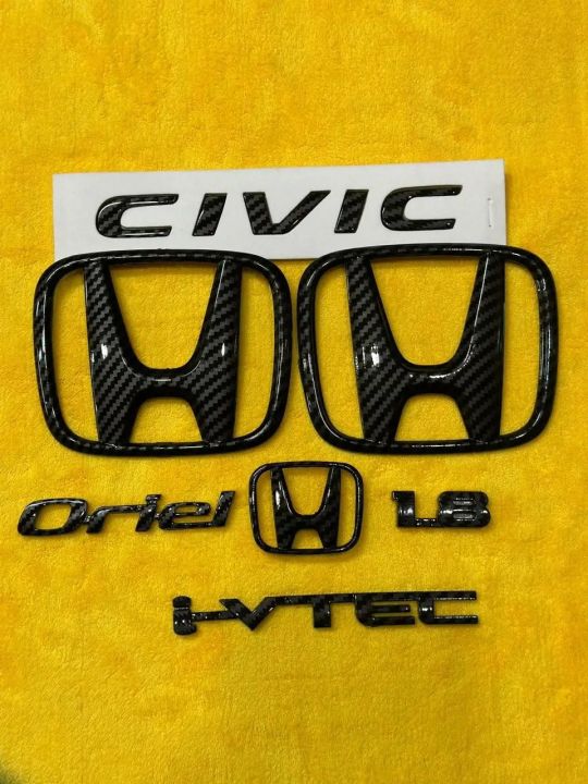 Honda civic x carbon fiber carbon fiber logo complete set