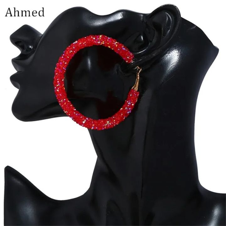 Round%20Shiny%20Rhinestone%20Hoop%20Earrings%20for%20Women%20%7C%20Simple%20Geometric%20Austrian%20Crystal%20Big%20Earring%20Jewelry%20-%20Image%204