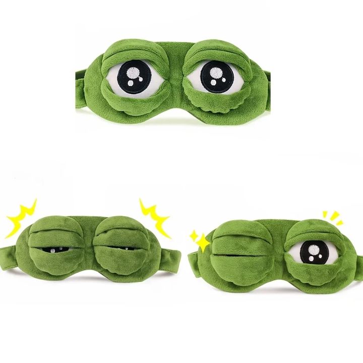 3D%20Frog%20Sleep%20Mask%20Natural%20Sleeping%20Eyeshade%20Women%20Men%20Creative%20Cartoon%20Soft%20Portable%20Blindfold%20Travel%20Office%20Eyepatch%20-%20Image%203